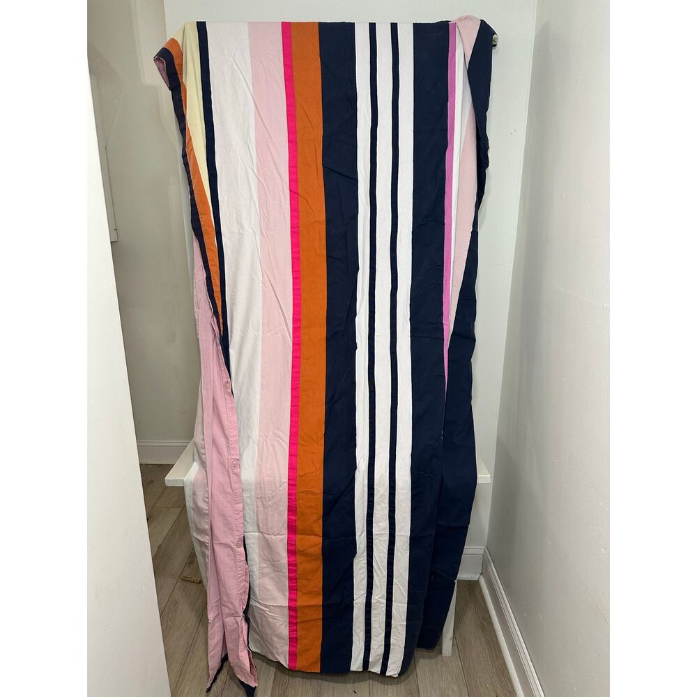 Kate Spade "Candy Shop Stripe" Full/Queen Duvet Cover Pink blue white - Picture 3 of 9